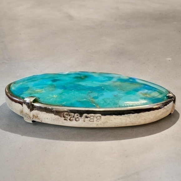 BBJ 925 Sterling Abalone/Turquoise/Topaz Necklace (24”) - Picture 8 of 10